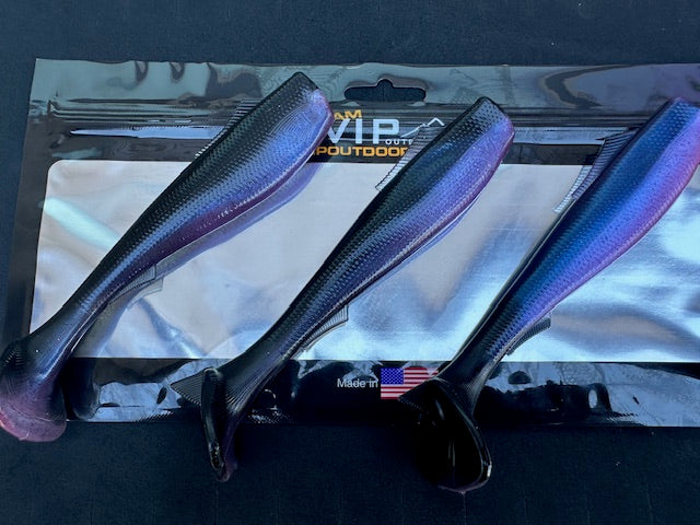 5.5” VIP Shad “Purple Reaper” Swim Bait (3 pack)