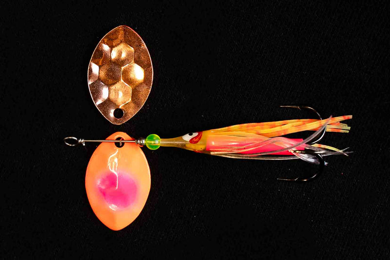 Load image into Gallery viewer, #3.5 Cascade &quot;Wild Ride&quot; Salmon Spinner (single spinner)
