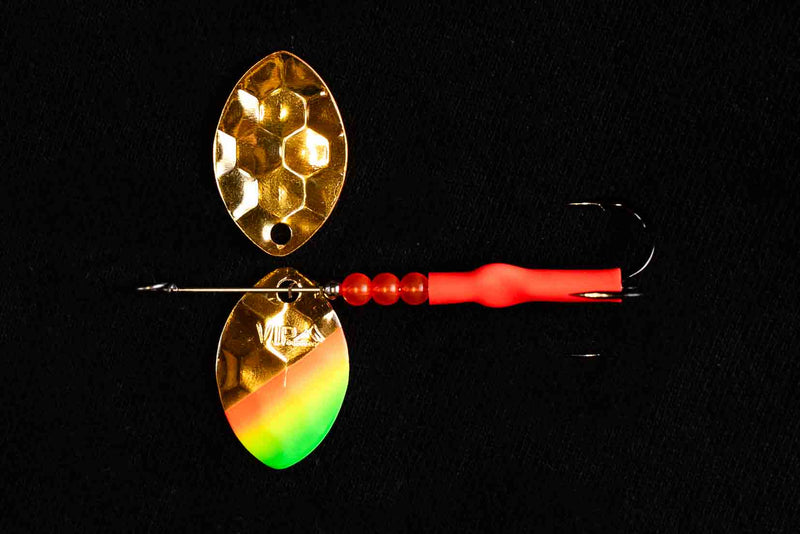 Load image into Gallery viewer, #3.5 CA &quot;Gold Mex Hat&quot; Salmon Spinner (Single Spinner)
