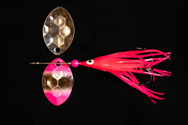 Load image into Gallery viewer, #3.5 Cascade &quot;Double Pink&quot; Salmon Spinner (Single Spinner)
