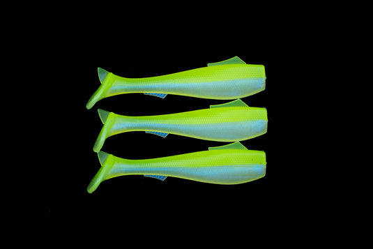 4.5” VIP “Pearl/Chartreuse” Swim Bait (3 pack)