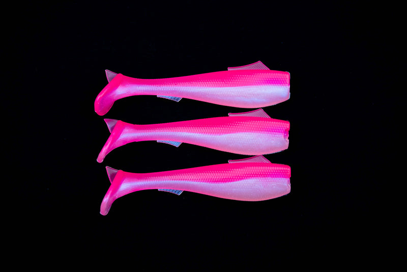 Load image into Gallery viewer, 4.5” VIP “Pearl/Pink” Swim Bait (3 pack)
