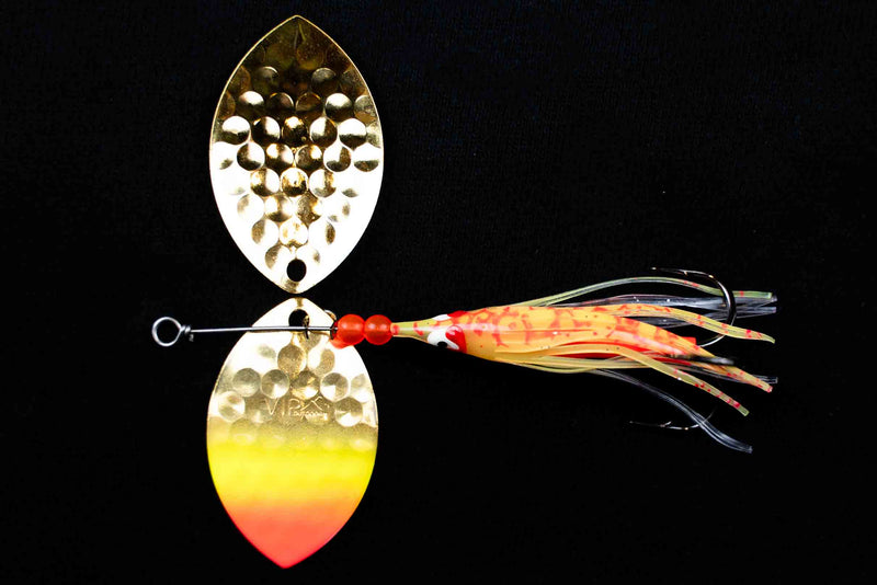 Load image into Gallery viewer, #5 Cascade &quot;Gold Sunset&quot; Salmon Spinner. (single spinner)
