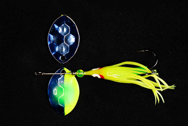 Load image into Gallery viewer, #3.5 Cascade &quot;Sea Hawk&quot; Salmon Spinner (single spinner)
