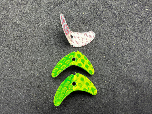 1.1” Mack’s Smile Blade “Chartreuse Scale” Single blade