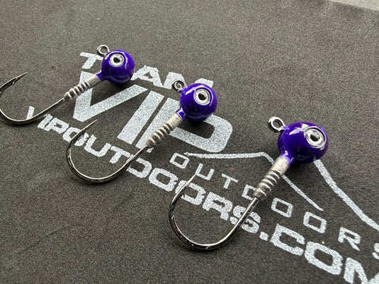 1/2 oz Round (Purple) Jig Head.