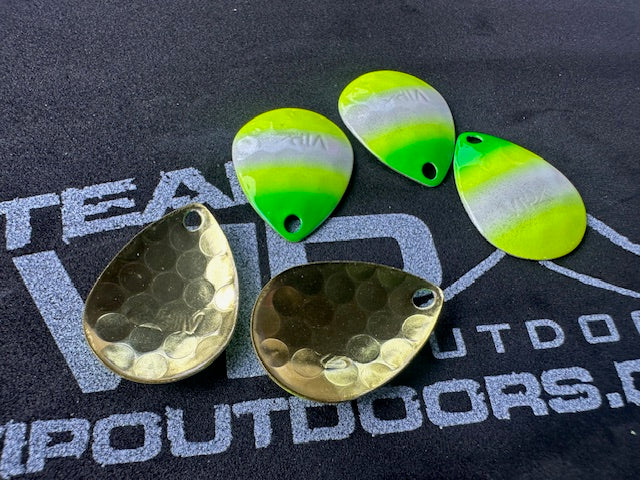 #3.5 Colorado Green, Pearl, Chart Front. Brass Back (5 pack)
