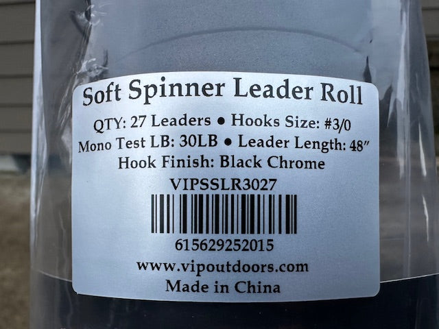 Load image into Gallery viewer, #30 Spring Chinook Salmon, 3/0 BKK Soft Spinner/ Hard Bait Leader Roll 48&quot; (27 Leaders)
