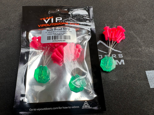 VIP Outdoors Soft Custer/Float Stop (Pink) -36 pack