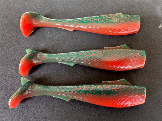 5.5” VIP  "Motor Oil-Red” Swim Bait (Single Bait)