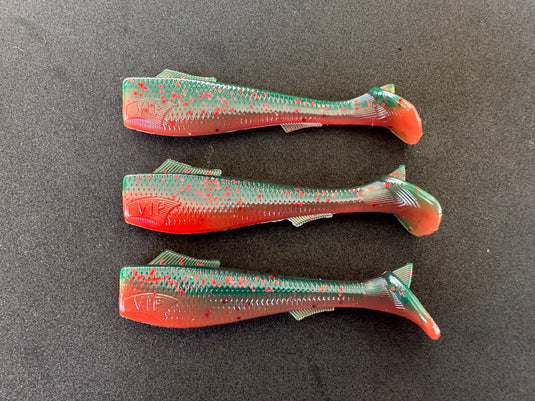 3.5” VIP “Motor Oil-Red” Swim Bait (Single Bait)