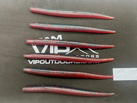 6"  Motor Oil/Red Eel  (Single Bait)