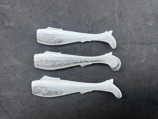 3.5” VIP “White/Silver” Swim Bait (Single Bait)