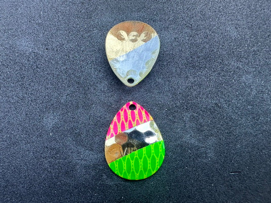#3.5 Colorado "SCALE Pink/Green, Two Face" Spinner Blade (single blade)