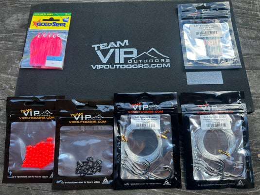 4/0 BKK DIY, Tinsel/Pink Squid Salmon Spinner  (Combo Pack)