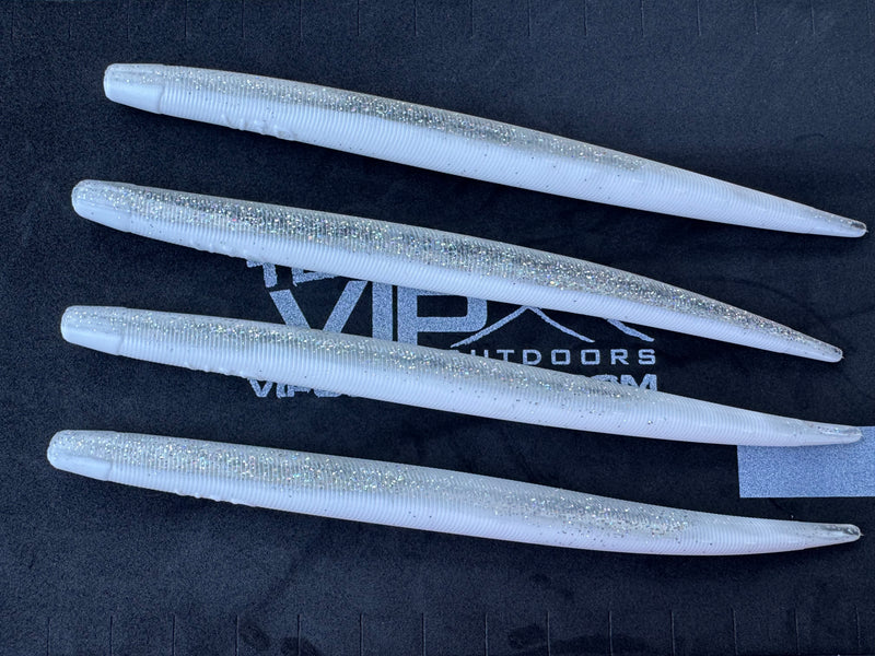 Load image into Gallery viewer, 9&quot; White/Silver Eel - Single Bait
