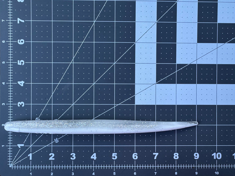 Load image into Gallery viewer, 9&quot; White/Silver Eel - Single Bait
