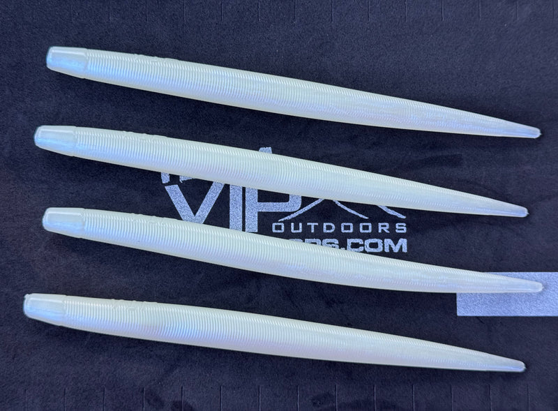 Load image into Gallery viewer, 9&quot; Glow/Pearl  Eel - Single Bait
