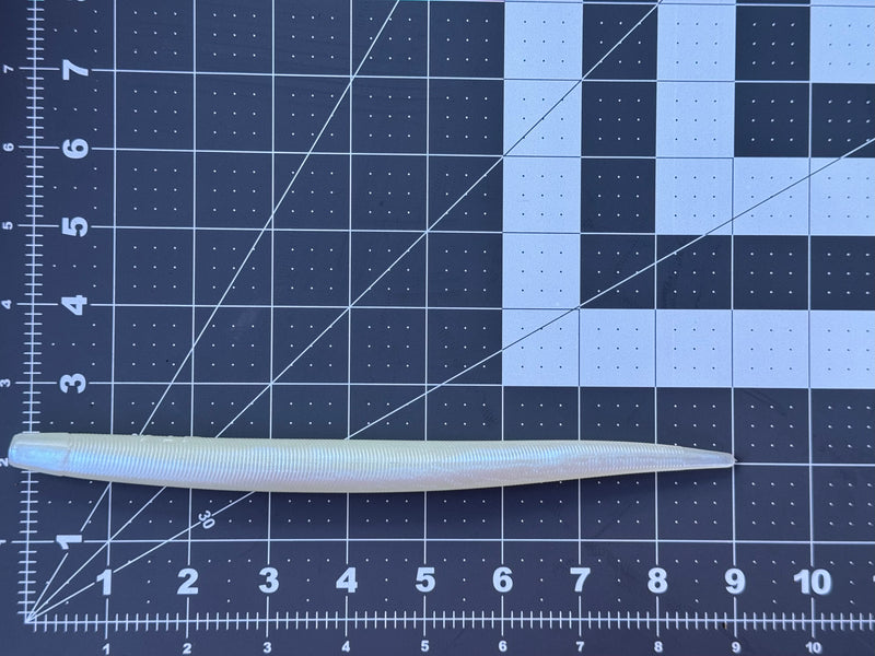 Load image into Gallery viewer, 9&quot; Glow/Pearl  Eel - Single Bait
