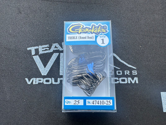 #1 Gamakatsu Treble Hook Round Bend (25 pk)