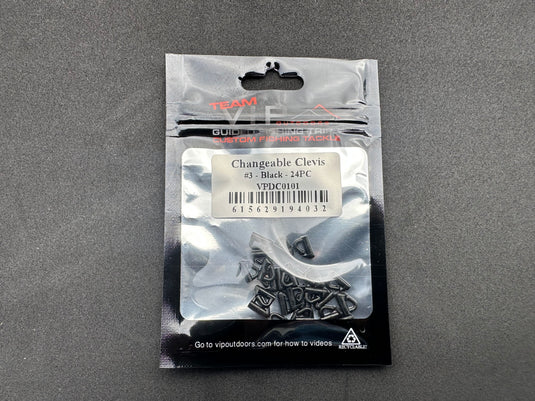 Black, Plastic Changeable Clevis (24 Pack)