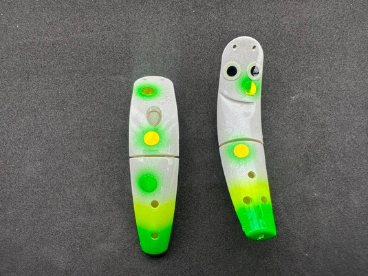 3.0 Yakima Spin Fish “Pearl Lemon/Lime” 2pk