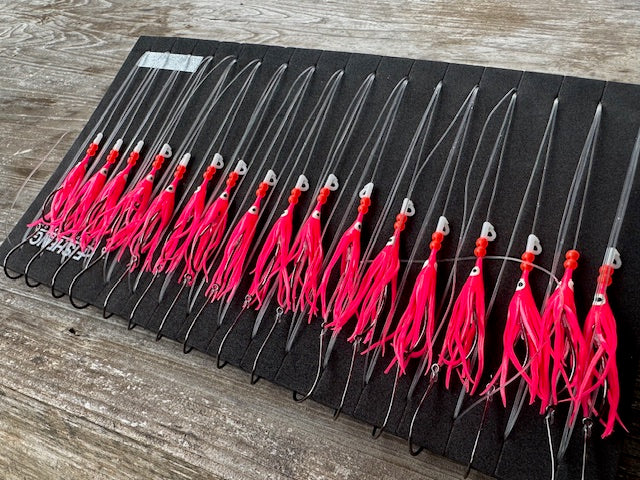 19, 4/0, 40# Salmon, PINK HOOCHIE Soft Spinner Leader Boards