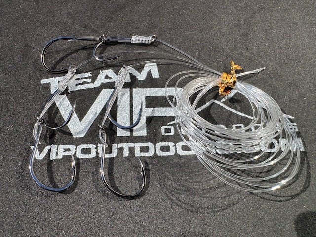 4/0, #40 Salmon, BKK Bare Hook Soft Spinner/Hard Bait Leaders (3 pack)