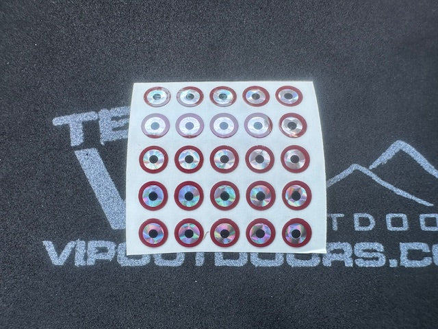 Load image into Gallery viewer, Round &quot;Silver/Red&quot; Dot Stickers (25 pack)
