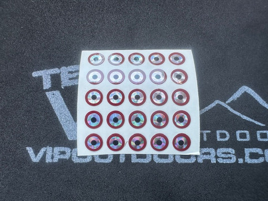 Round "Silver/Red" Dot Stickers (25 pack)