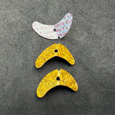 1.1” Mack’s Smile Blade “Gold Glitter” Single blade