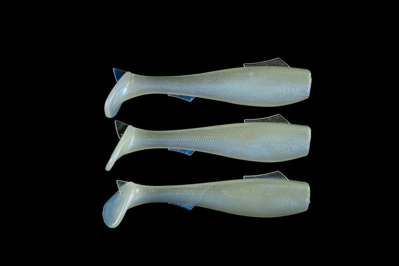 Load image into Gallery viewer, 4.5” VIP  “Glow Pearl” Swim Bait (3 pack)

