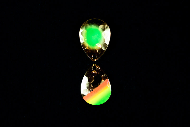 Load image into Gallery viewer, #3.5 Colorado &quot;Green Dot Gold Mex Hat &quot; Spinner Blade (Single Blade)
