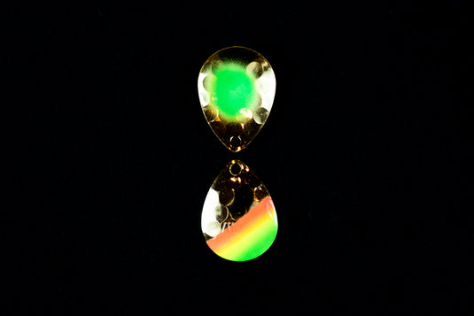 #3.5 Colorado "Green Dot Gold Mex Hat " Spinner Blade (Single Blade)