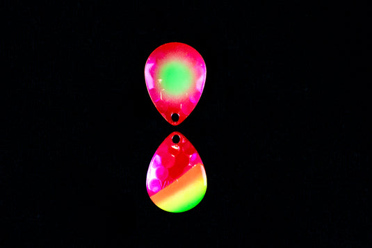 3.5 Colorado "Green Dot Pink Mex Hat" Spinner Blade (Single Blade)