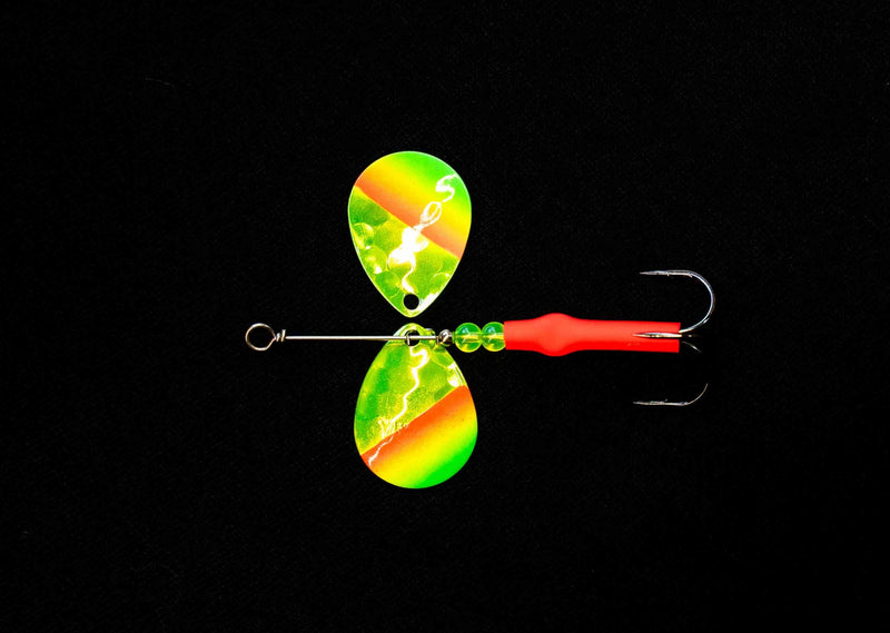 Load image into Gallery viewer, 3.5 Colorado &quot;DOUBLE Gone Mad&quot; Salmon Spinner (Single Spinner)
