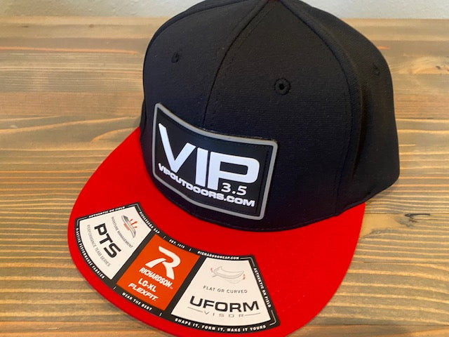 VIP Premium Black/Red with Black/White Rubber Patch Flex Fit (L/XL ...